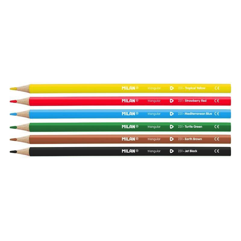 6 Creioane colorate Milan 722306