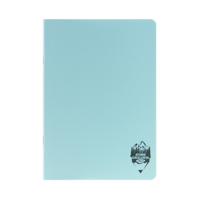 caiet a5 100 file coperta plastic albastru Daco