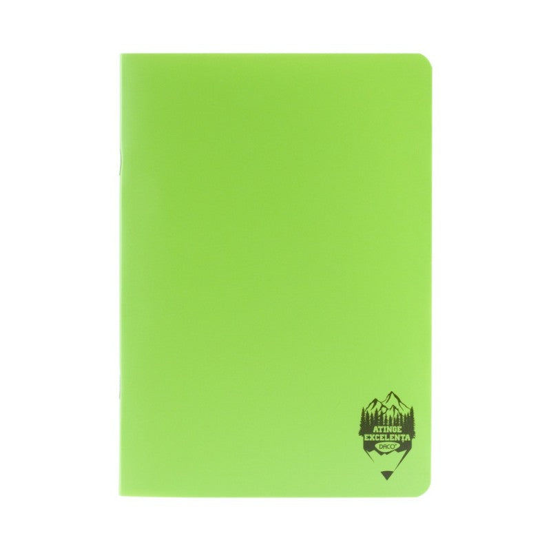 caiet a5 100 file coperta plastic verde Daco