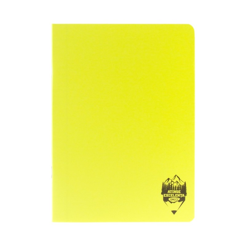 caiet a5 80 file coperta plastic galben daco