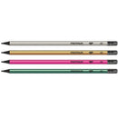 Creion Negru Cu Radiera Metalia Daco